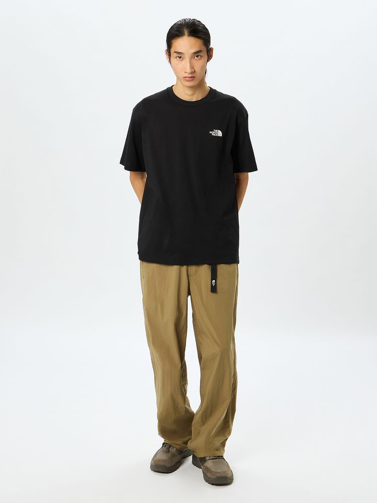 Japanese children's clothing TNF parent-child wear square back logo top S-XXL adult summer TOPS