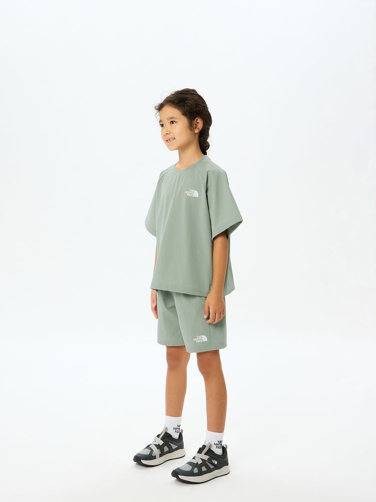 Japanese children's clothing TNF waterproof series high-stretch static care sports shorts 130-160cm boys'/girls' summer PANTS