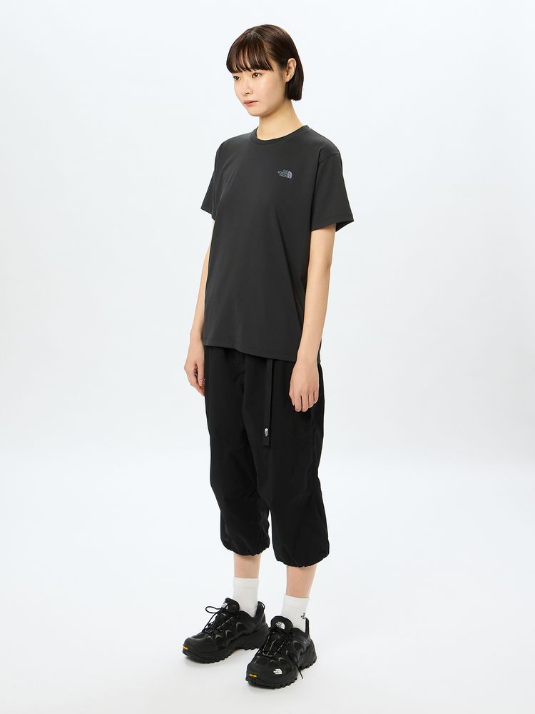Japanese children's clothing TNF sweat-absorbing quick-drying static care parent-child wear square scarf logo print top S-XL adult summer TOPS