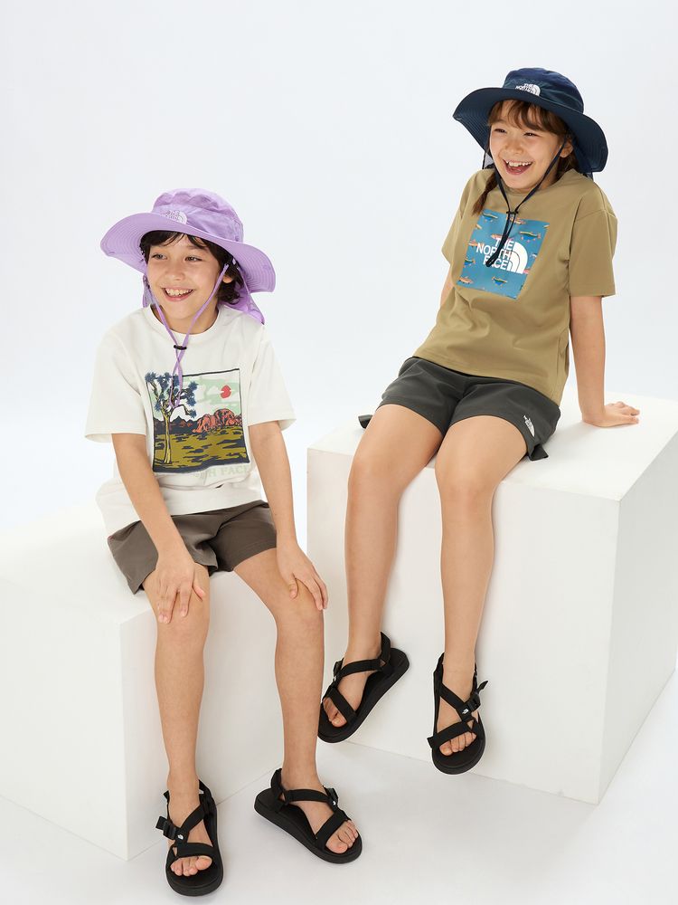 Japanese children's clothing TNF anti-UV waterproof series static care sports shorts 130-160cm boys'/girls' summer PANTS