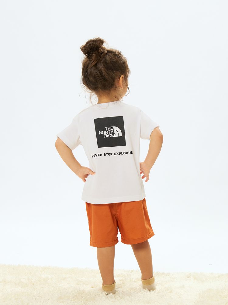 Japanese TNF children's clothing parent-child wear square back logo top 100-160cm boys/girls summer TOPS