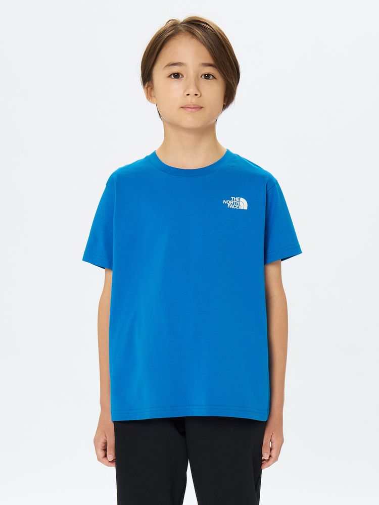 Japanese TNF children's clothing parent-child wear square back logo top 100-160cm boys/girls summer TOPS