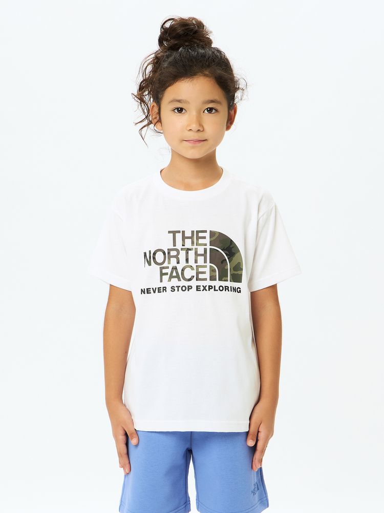 Japanese children's clothing TNF UV protection camouflage logo top 130-160cm boys/girls summer TOPS