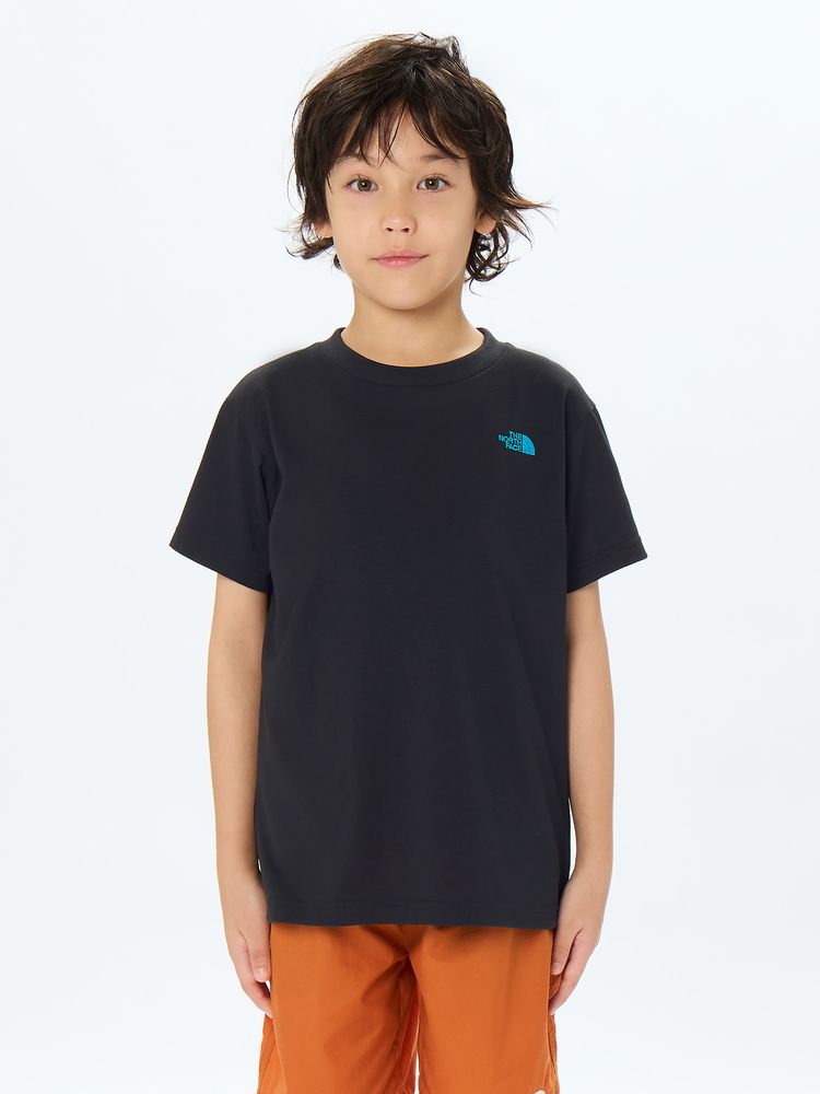 Japanese children's clothing TNF sweat-absorbing quick-drying static care parent-child wear printed tops 130-160cm boys/girls summer TOPS