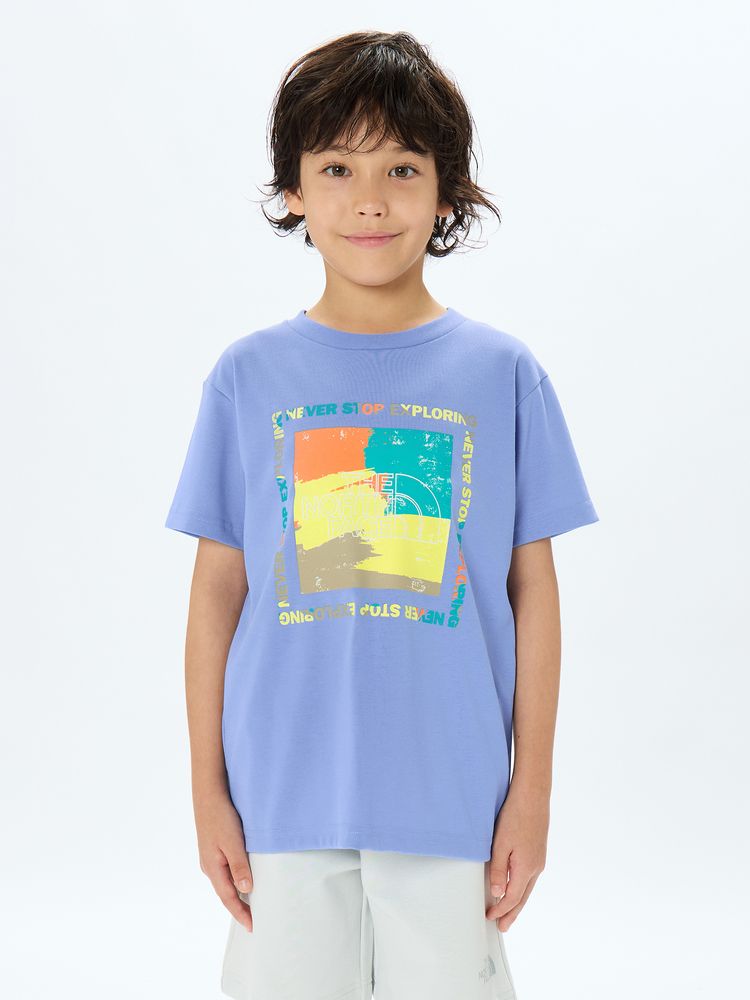 Japanese children's clothing TNF anti-UV sweat-wicking quick-drying colorful logo top 130-160cm boys/girls summer TOPS