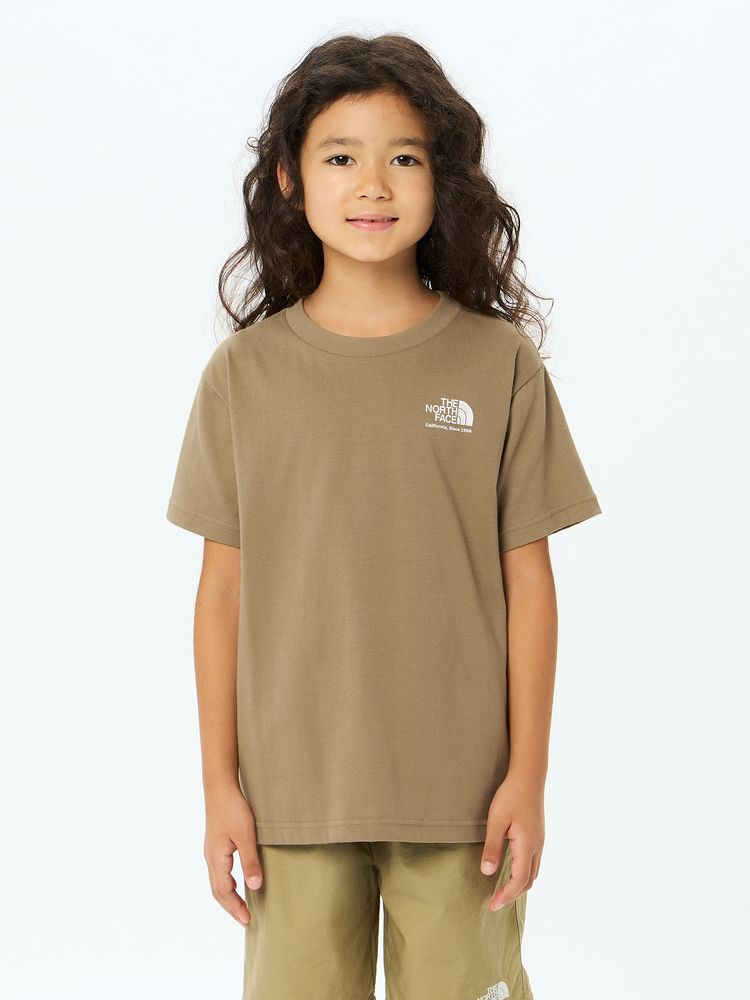 Japanese children's clothing TNF UV protection parent-child wear historical logo print top 130-160cm boys/girls summer TOPS
