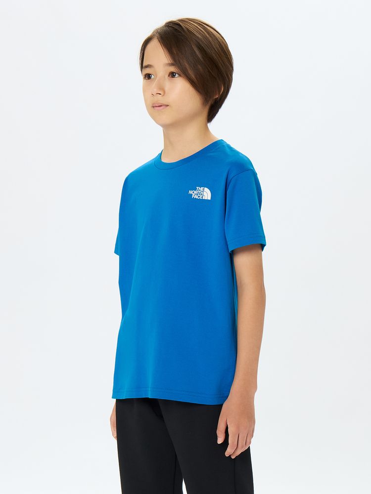 Japanese TNF children's clothing parent-child wear square back logo top 100-160cm boys/girls summer TOPS