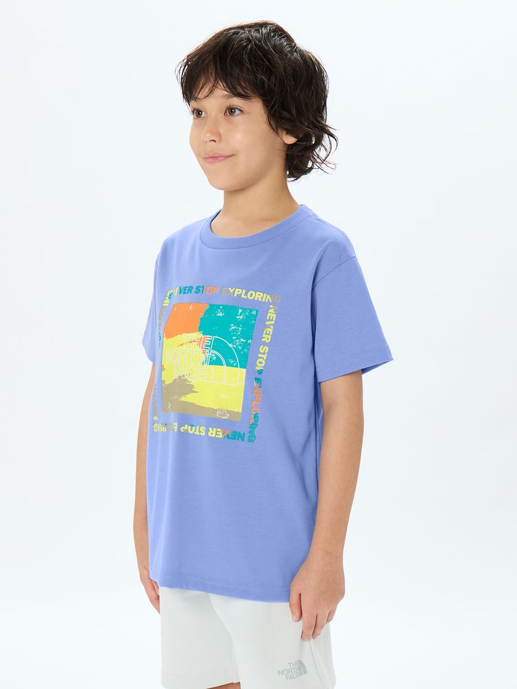 Japanese children's clothing TNF anti-UV sweat-wicking quick-drying colorful logo top 130-160cm boys/girls summer TOPS