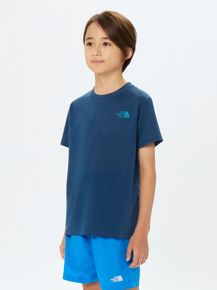 Japanese children's clothing TNF sweat-absorbing, quick-drying and insect-repellent function static care printing top 130-160cm boys'/girls' summer TOPS