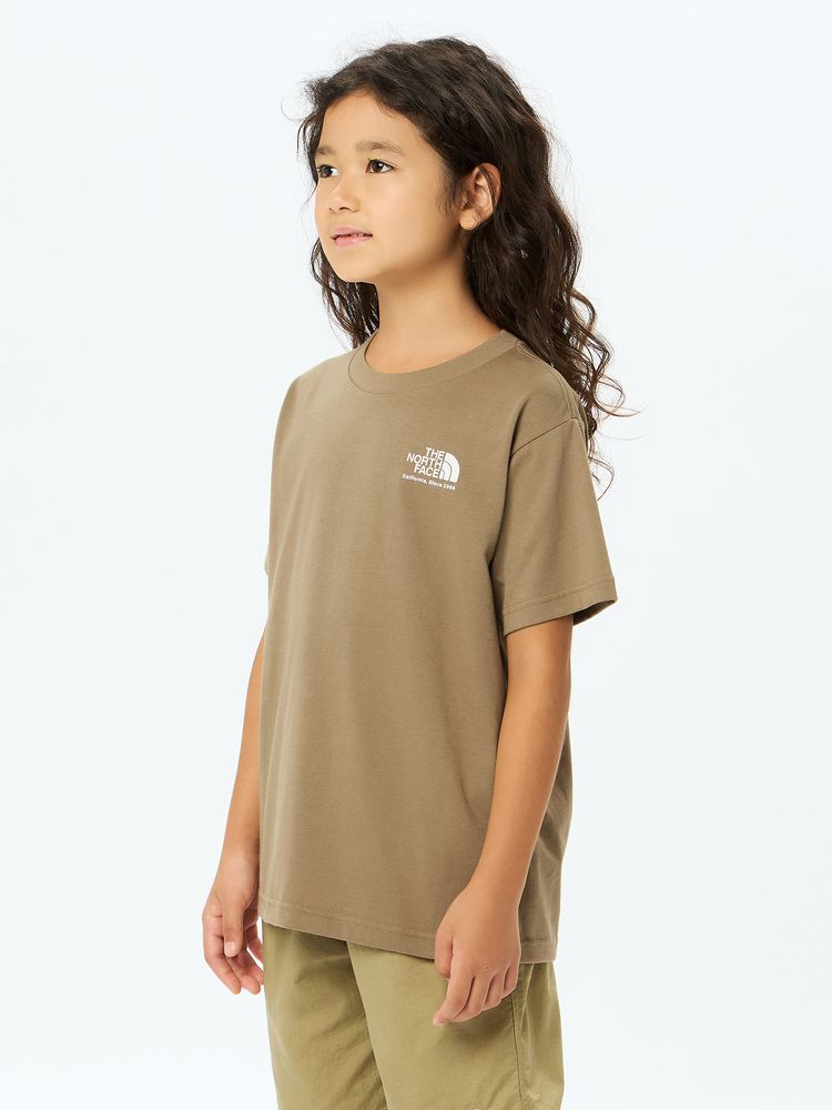 Japanese children's clothing TNF UV protection parent-child wear historical logo print top 130-160cm boys/girls summer TOPS