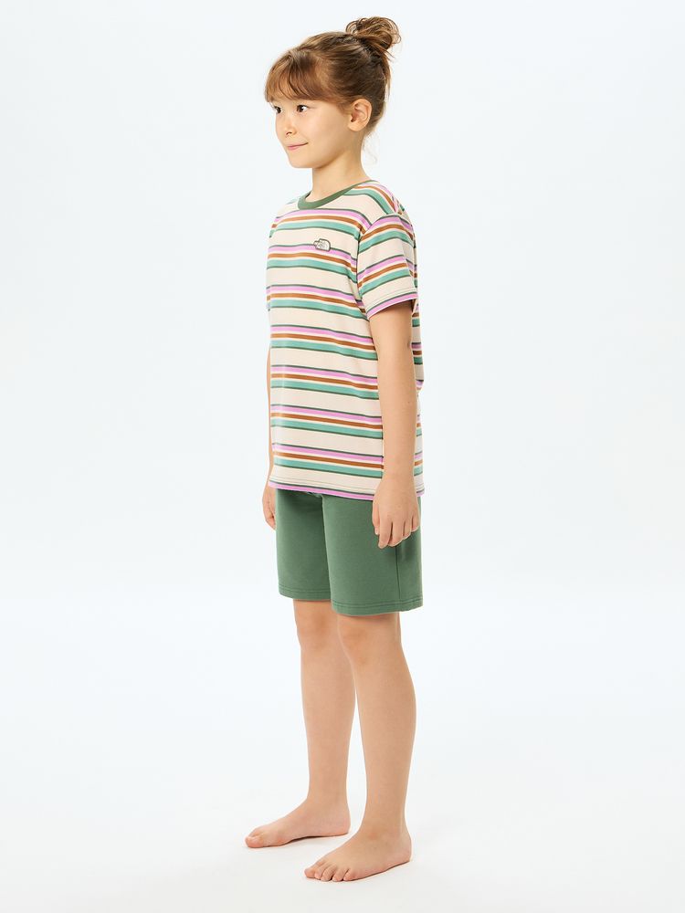 Japanese TNF UV-blocking, quick-drying sportswear for kids (2-piece set, 130-160cm) for boys and girls (Summer TOPS PANTS)