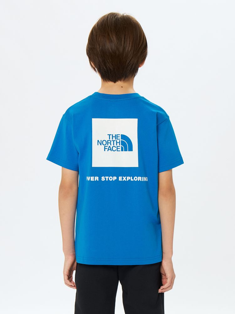 Japanese TNF children's clothing parent-child wear square back logo top 100-160cm boys/girls summer TOPS