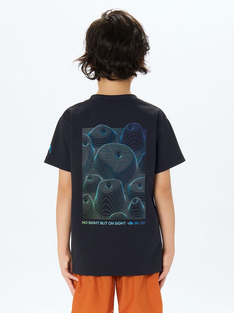 Japanese children's clothing TNF sweat-absorbing quick-drying static care parent-child wear printed tops 130-160cm boys/girls summer TOPS