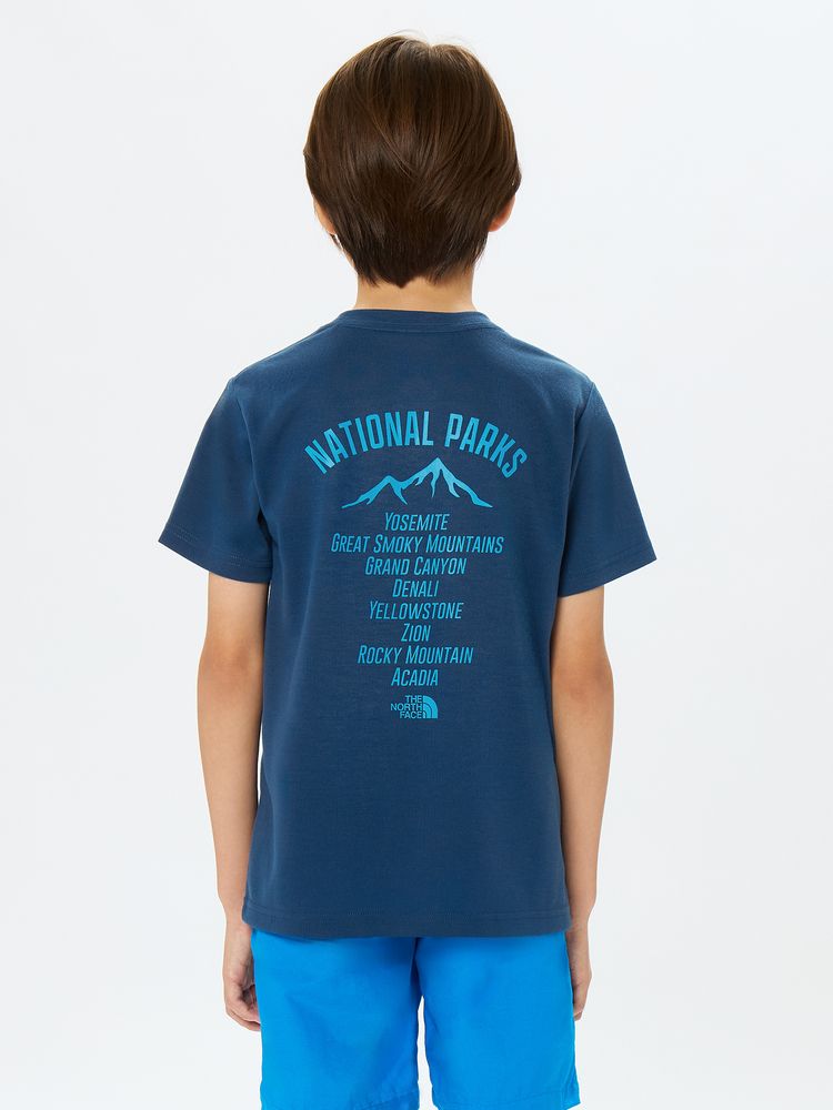 Japanese children's clothing TNF sweat-absorbing, quick-drying and insect-repellent function static care printing top 130-160cm boys'/girls' summer TOPS