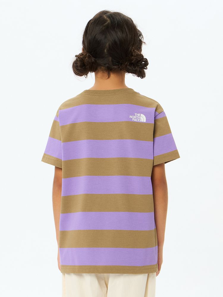 Japanese children's clothing TNF anti-fouling series UV protection striped top 130-160cm boys/girls summer TOPS