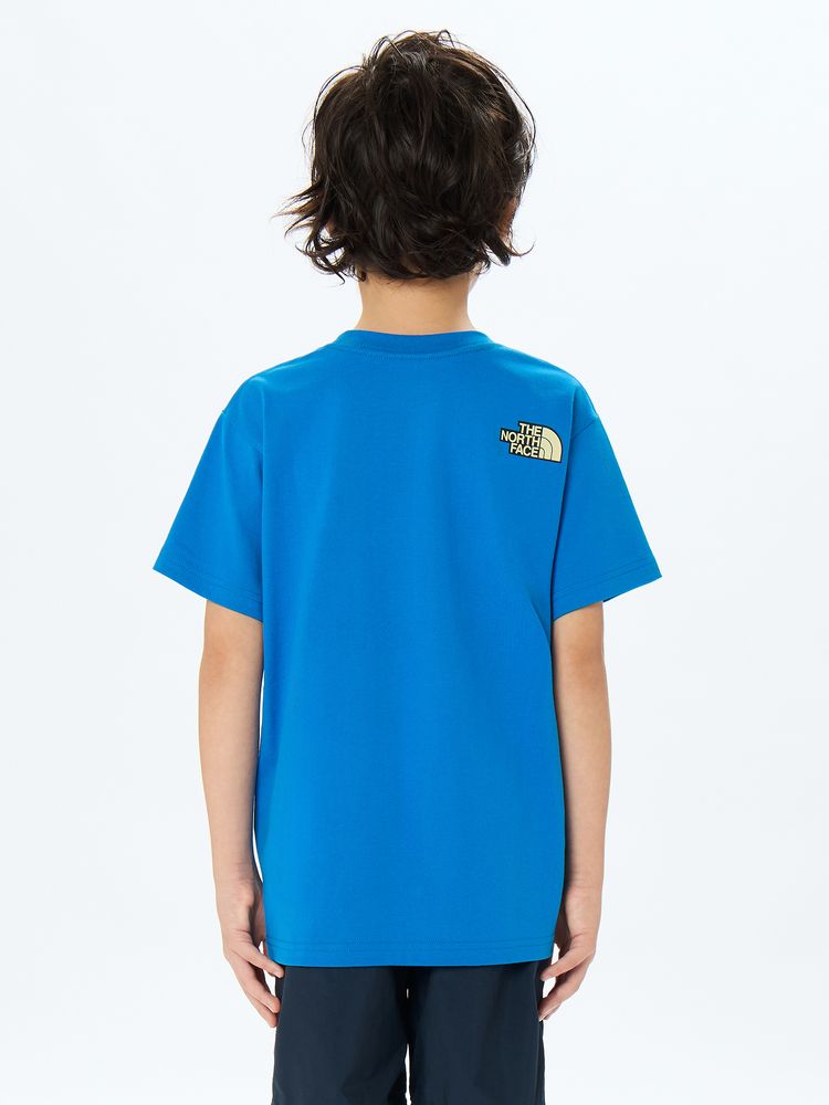 Japanese children's clothing TNF organic cotton luminous pattern top 130-160cm boys/girls summer TOPS