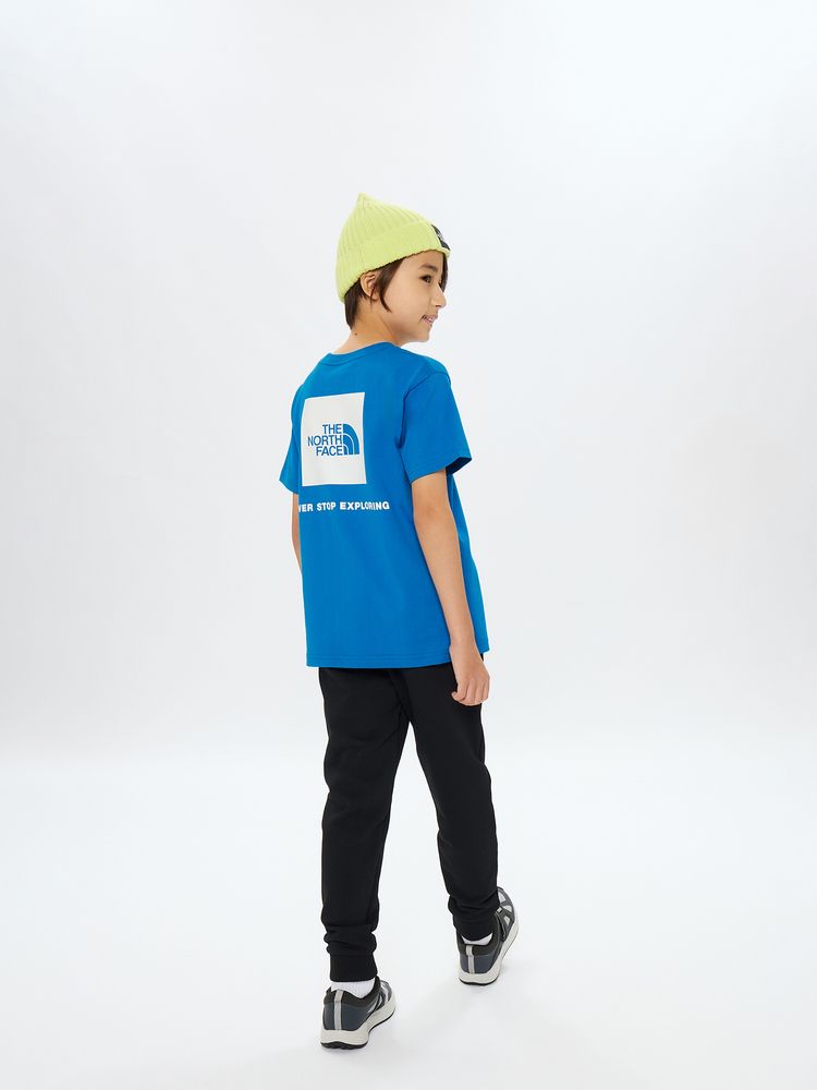Japanese TNF children's clothing parent-child wear square back logo top 100-160cm boys/girls summer TOPS