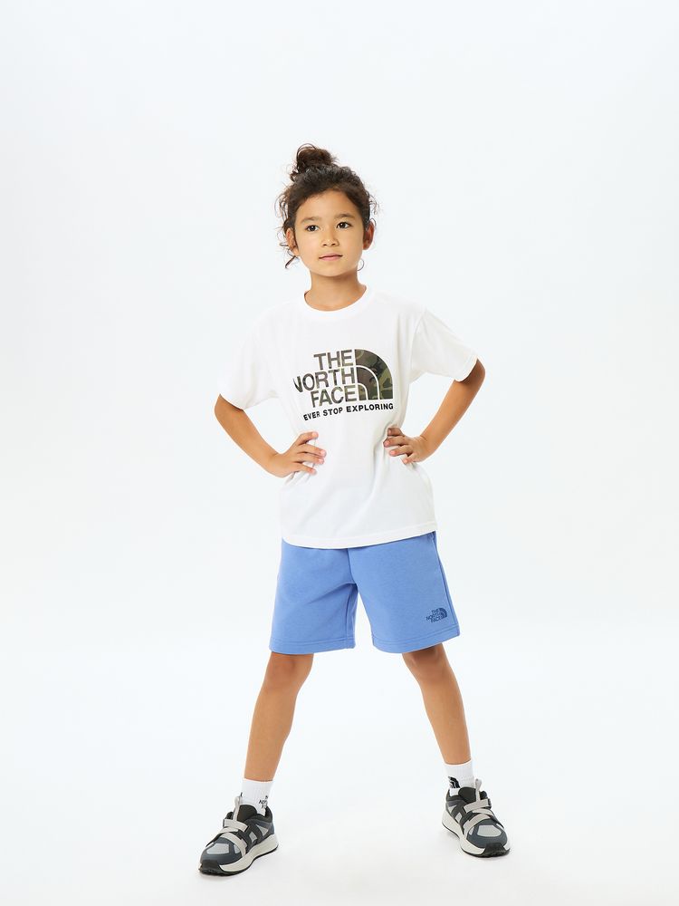 Japanese children's clothing TNF UV protection camouflage logo top 130-160cm boys/girls summer TOPS