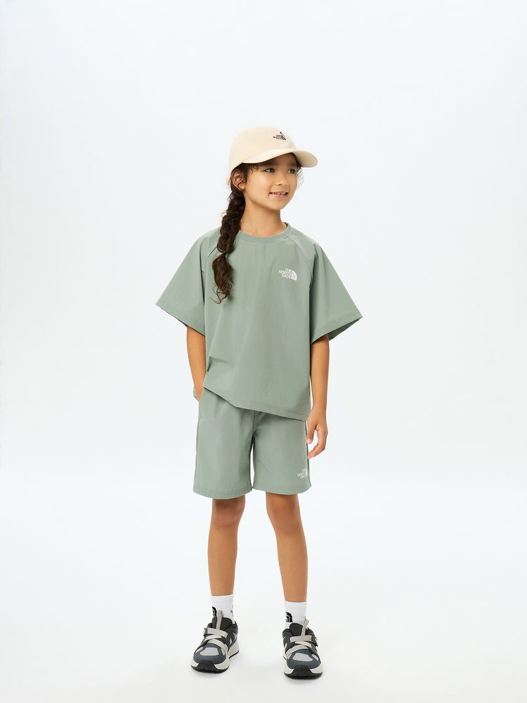 Japanese children's clothing TNF waterproof series high-stretch static care sports shorts 130-160cm boys'/girls' summer PANTS