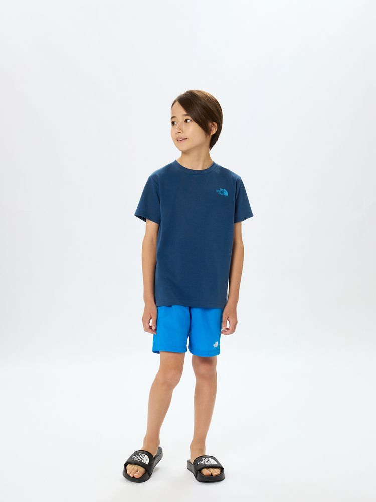 Japanese children's clothing TNF sweat-absorbing, quick-drying and insect-repellent function static care printing top 130-160cm boys'/girls' summer TOPS