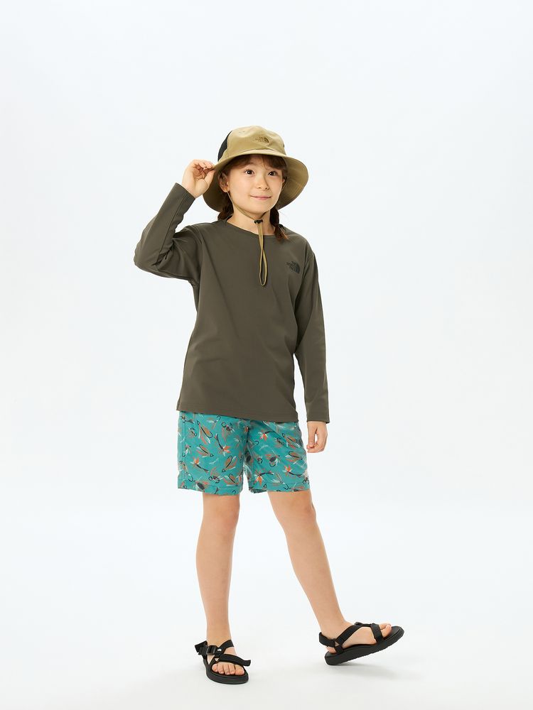 Japanese children's clothing TNF waterproof series static care sports shorts 130-160cm boys'/girls' summer PANTS