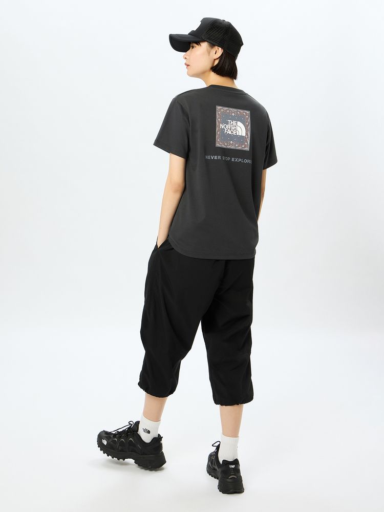 Japanese children's clothing TNF sweat-absorbing quick-drying static care parent-child wear square scarf logo print top S-XL adult summer TOPS