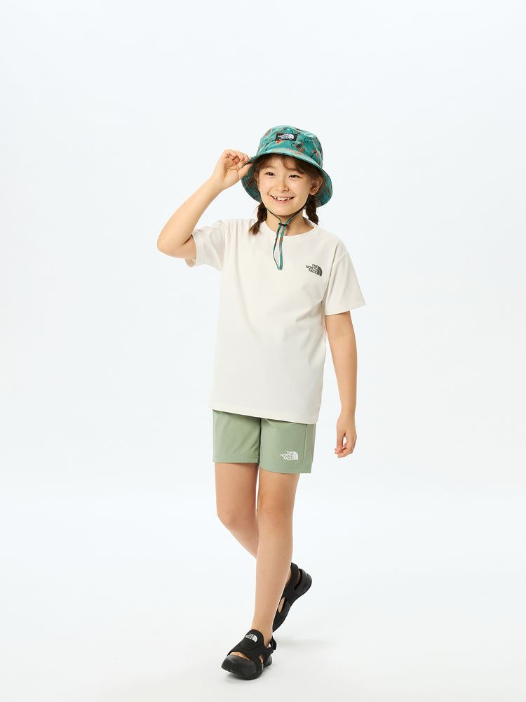 Japanese children's clothing TNF anti-UV sweat-absorbing quick-drying static care print top 130-160cm boys/girls summer TOPS