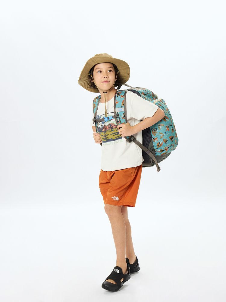 Japanese children's clothing TNF anti-UV sweat-absorbing quick-drying static care print top 130-160cm boys/girls summer TOPS