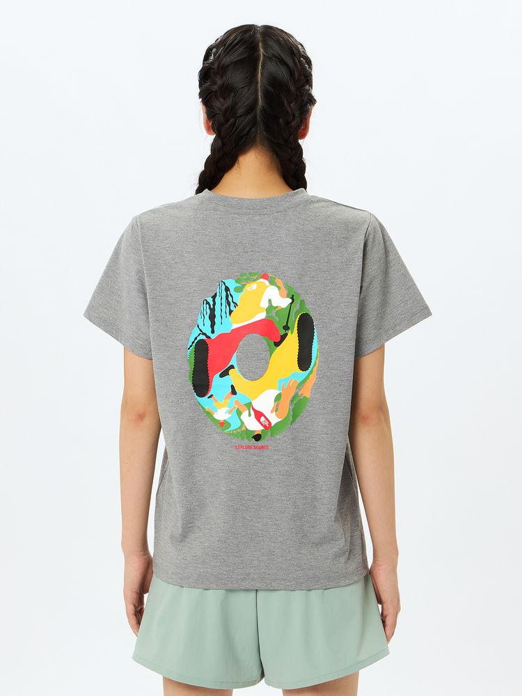 Japanese children's clothing TNF anti-UV sweat-absorbing quick-drying antibacterial deodorant static care parent-child wear printed tops S-XL adult summer TOPS