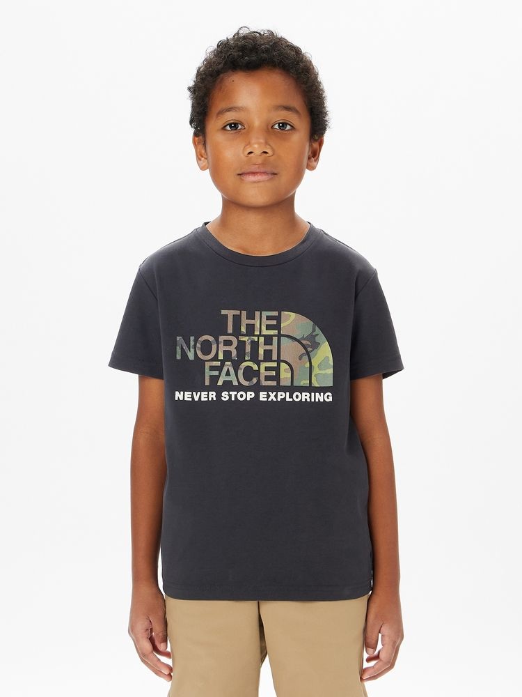 Japanese children's clothing TNF UV protection camouflage logo top 130-160cm boys/girls summer TOPS
