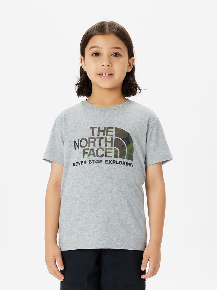 Japanese children's clothing TNF UV protection camouflage logo top 130-160cm boys/girls summer TOPS