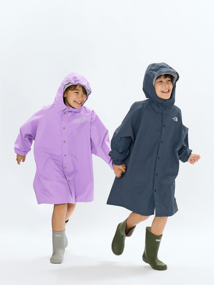 TNF Raincoat (110-150cm) Direct from Japan (Rainy Day Series)