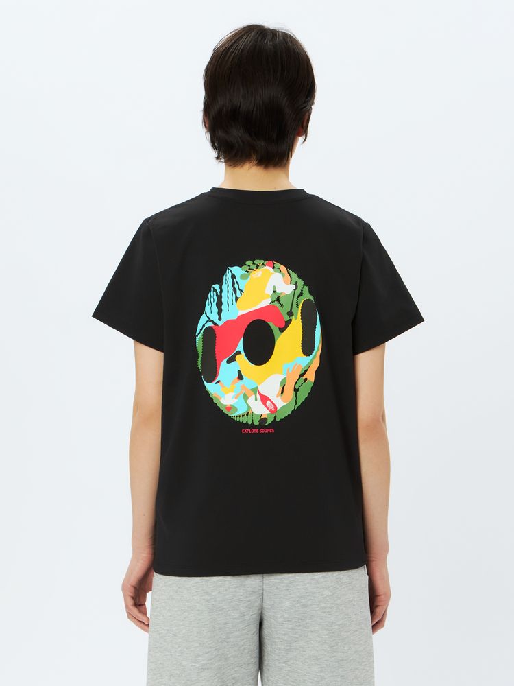 Japanese children's clothing TNF anti-UV sweat-absorbing quick-drying antibacterial deodorant static care parent-child wear printed tops S-XL adult summer TOPS