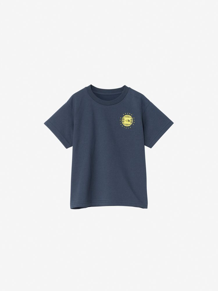 Japanese children's clothing TNF UV protection geometric square print top 100-120cm boys/girls summer TOPS