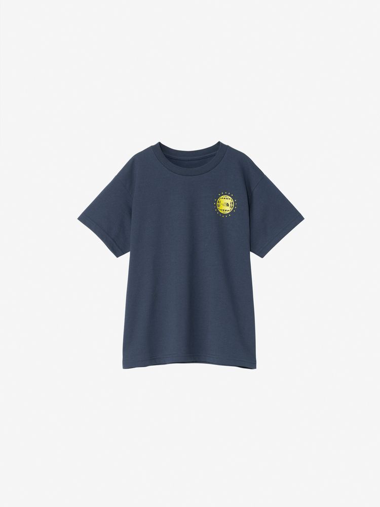 Japanese children's clothing TNF anti-UV geometric square print top 130-160cm boys/girls summer TOPS