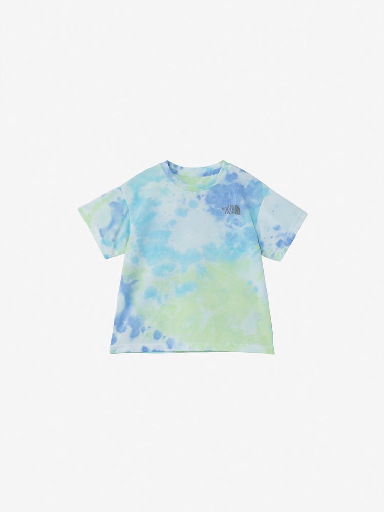 Japanese children's clothing TNF quick-dry series tie-dye logo top 100-120cm boys/girls summer TOPS