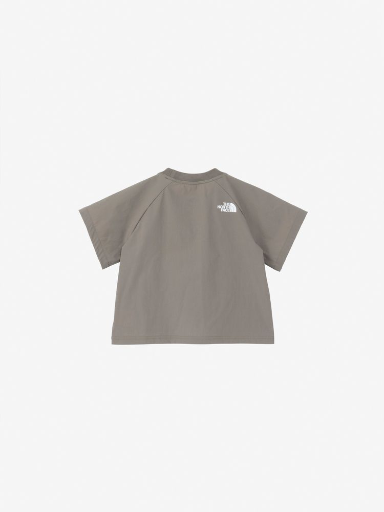 Japanese children's clothing TNF waterproof series high-stretch static care fine logo print top 100-120cm boys/girls summer TOPS