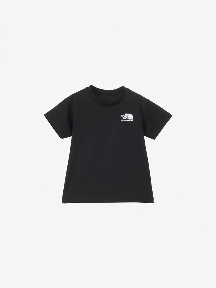 Japanese TNF UV Protection Parent-Child Historical Logo Print Tops (100-120cm) for Boys/Girls Summer