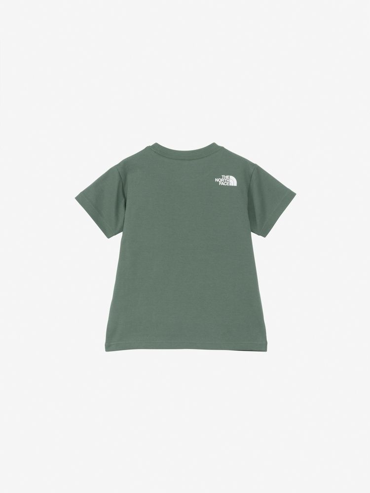 Japanese children's TNF UV protection organic cotton small square logo top 100-120cm boys/girls summer TOPS