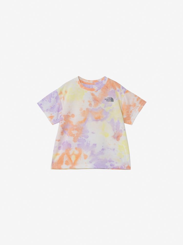 Japanese children's clothing TNF quick-dry series tie-dye logo top 100-120cm boys/girls summer TOPS