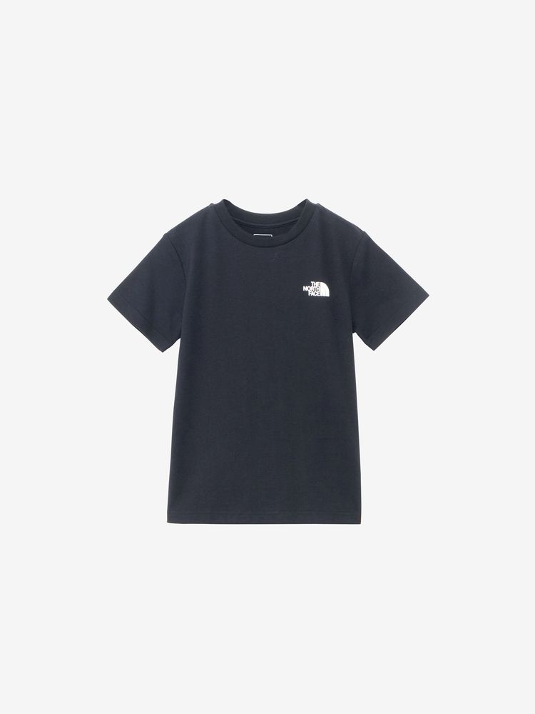 Japanese TNF children's clothing parent-child wear square back logo top 100-160cm boys/girls summer TOPS