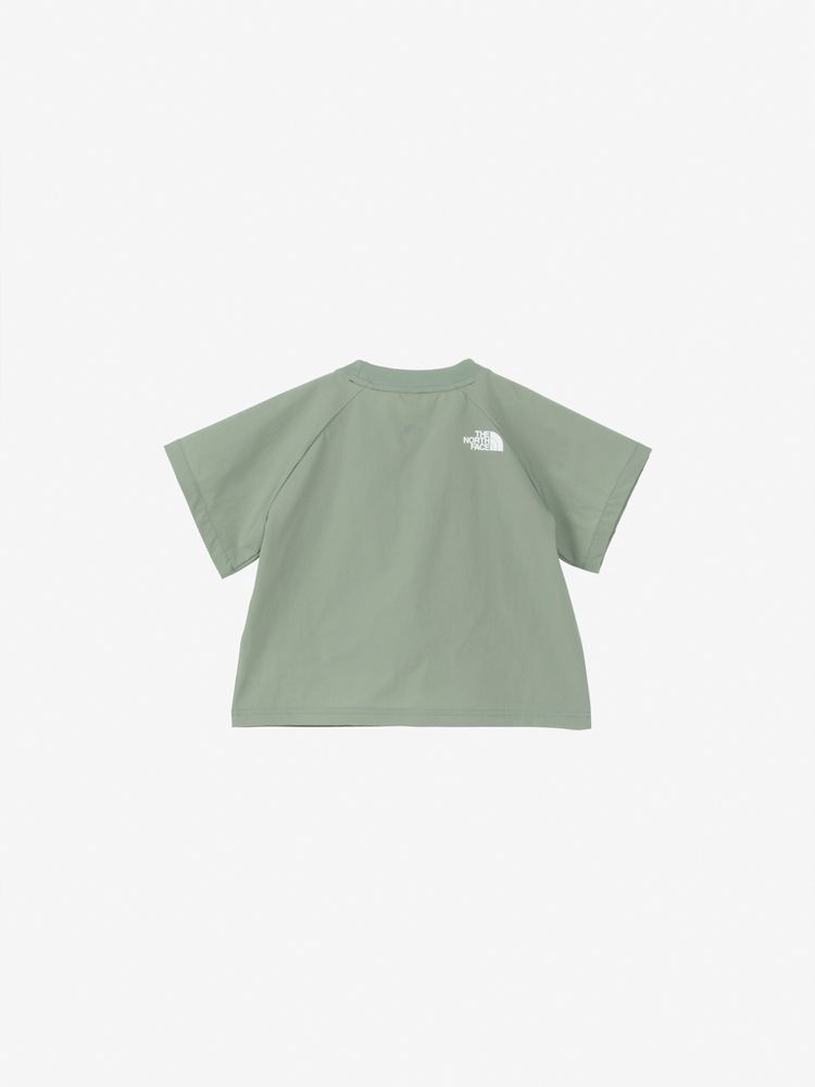 Japanese children's clothing TNF waterproof series high-stretch static care fine logo print top 100-120cm boys/girls summer TOPS