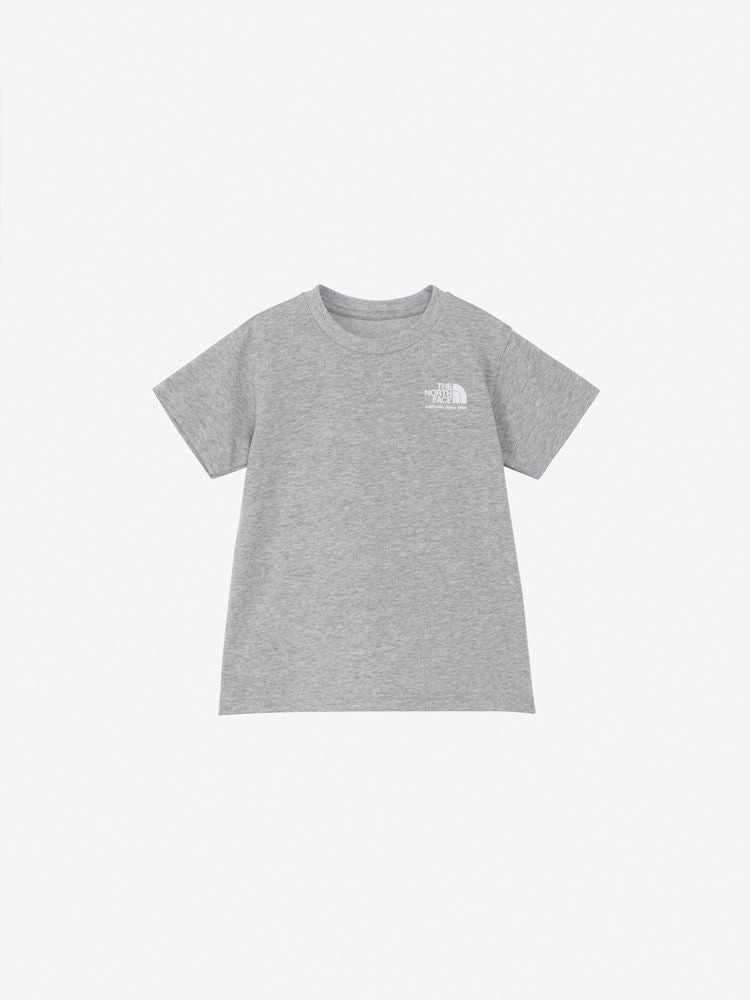 Japanese TNF UV Protection Parent-Child Historical Logo Print Tops (100-120cm) for Boys/Girls Summer