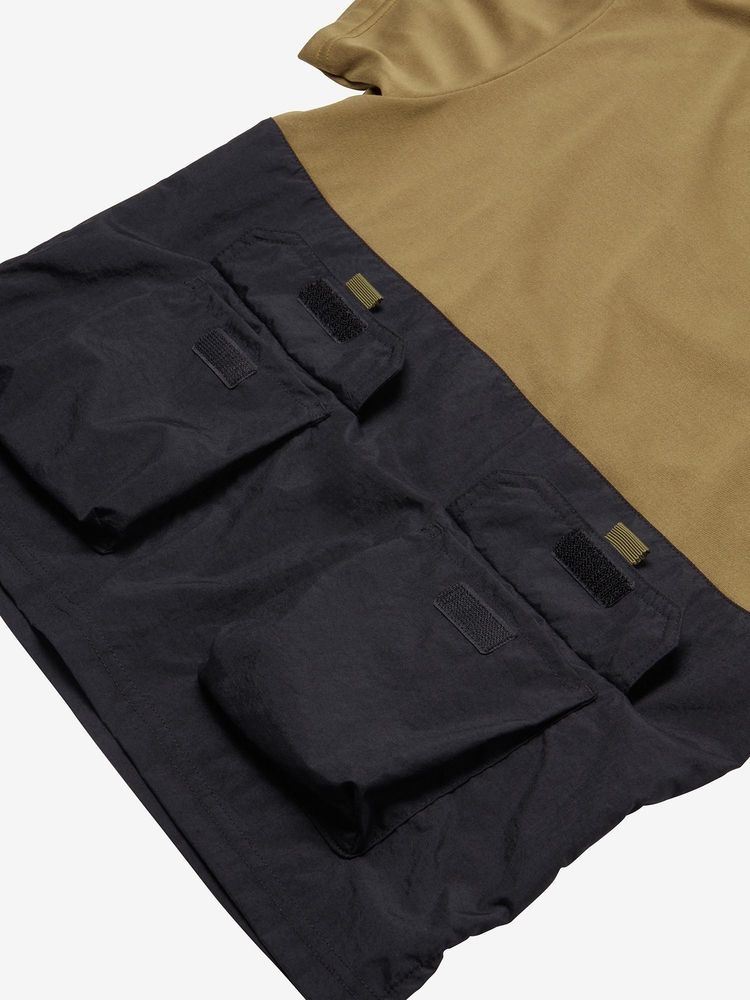 Japanese children's clothing TNF anti-static care workwear pocket top 130-160cm boys/girls summer TOPS