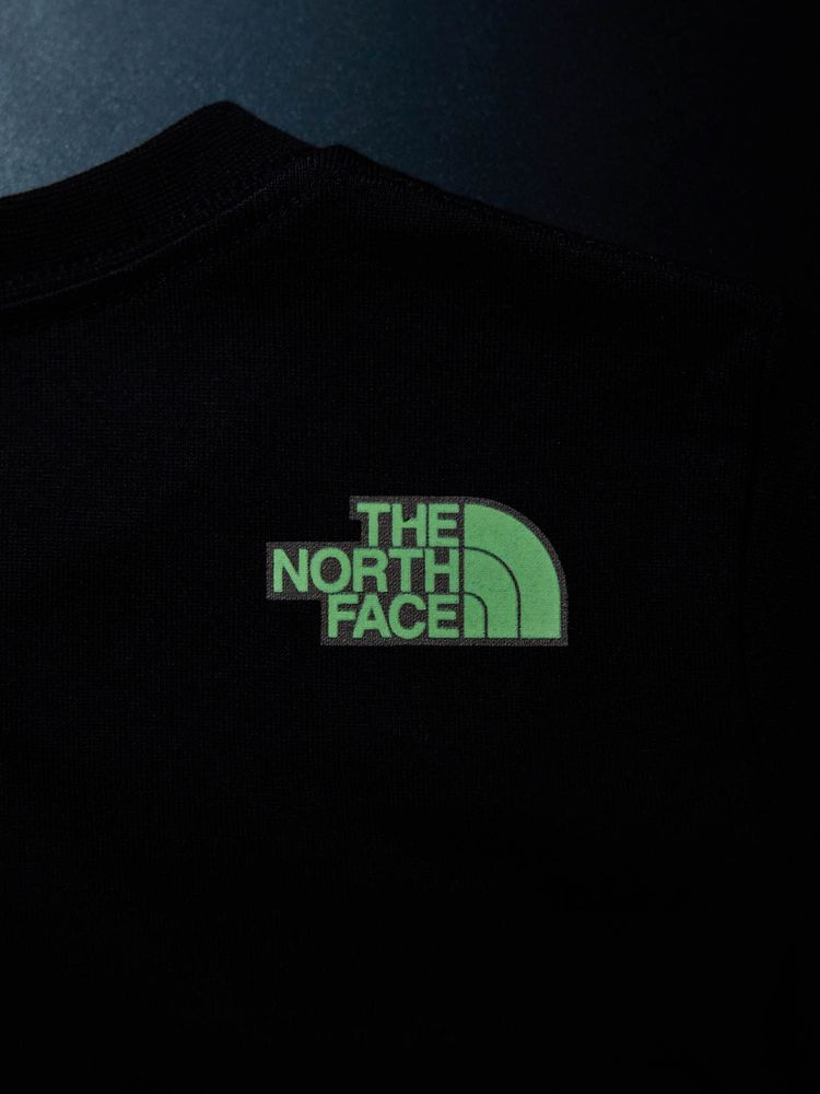 Japanese children's clothing TNF organic cotton luminous pattern top 130-160cm boys/girls summer TOPS