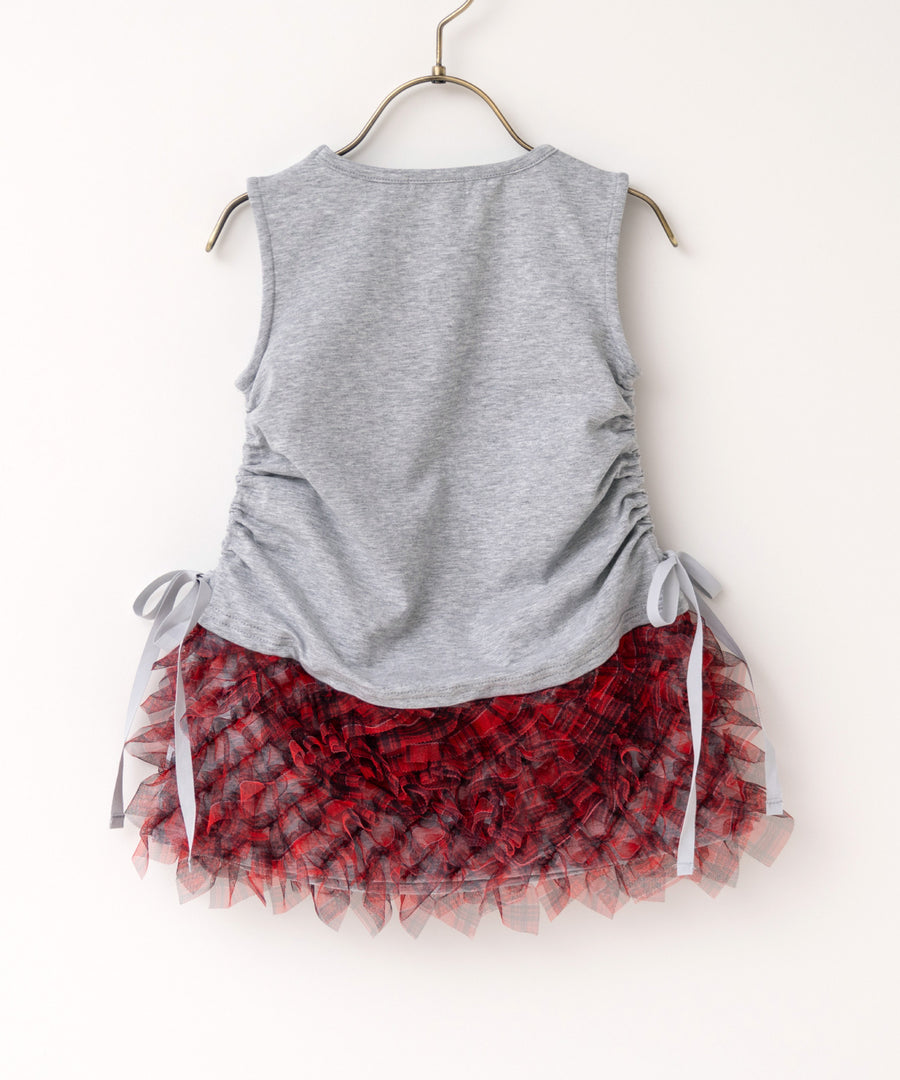 Japanese children's clothing panpantutu vest patchwork yarn tutu dress 80-140cm girls summer dresses