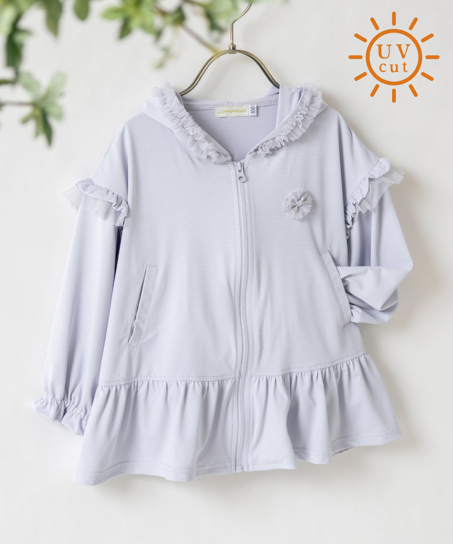 Japanese children's clothing panpantutu UV protection quick-drying series ruffled jacket 80-150cm girls summer outerwear