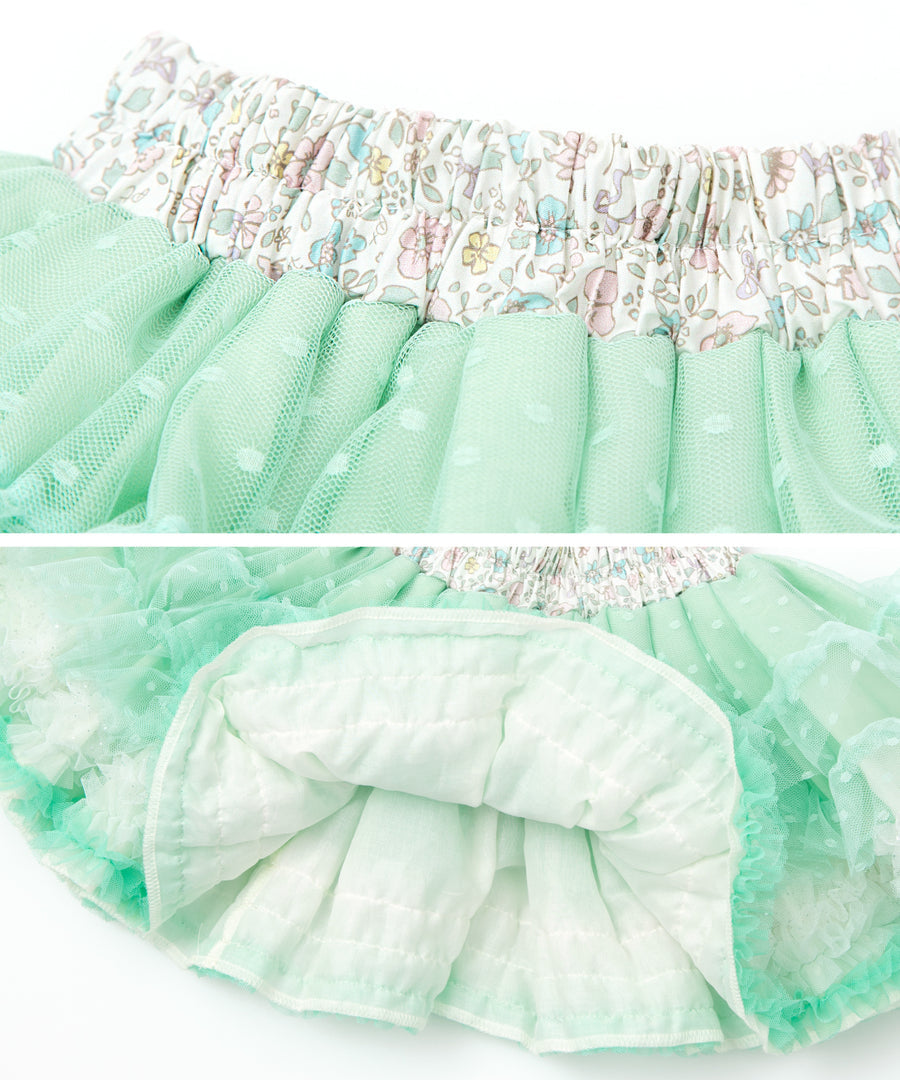 Japanese children's clothing panpantutu Peridot flower tutu skirt 70-140cm girls' newborn baby summer SKIRTS