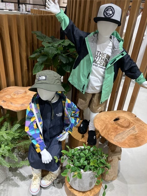 Japanese children's clothing TNF UV protection camouflage logo top 130-160cm boys/girls summer TOPS