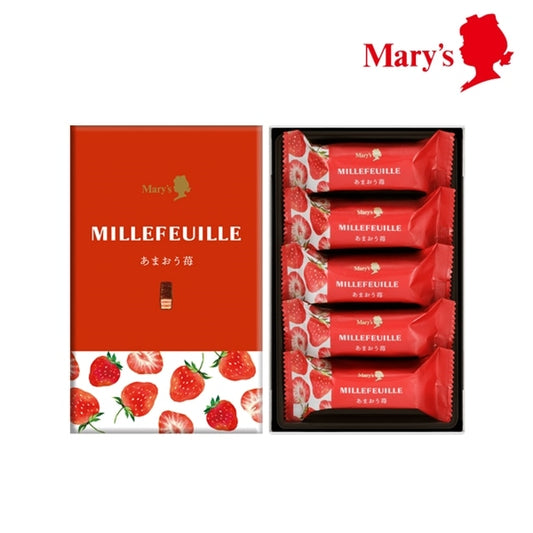 日本直送 Mary's Chocolate 福岡士多啤梨朱古力千層酥 5/10個 聖誕快樂特輯 新年行運發財特輯 Christmas Happy New Year 馬年 限定手信